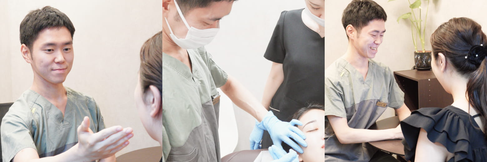 カウンセリング中の医療従事者と患者