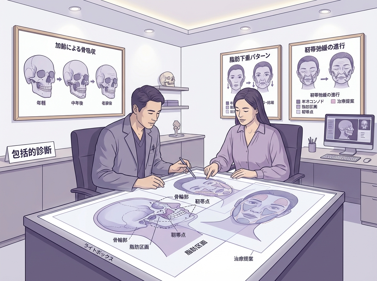 黄金比ヒアルロン酸デザインのカウンセリング風景｜大阪・心斎橋BiBiクリニック