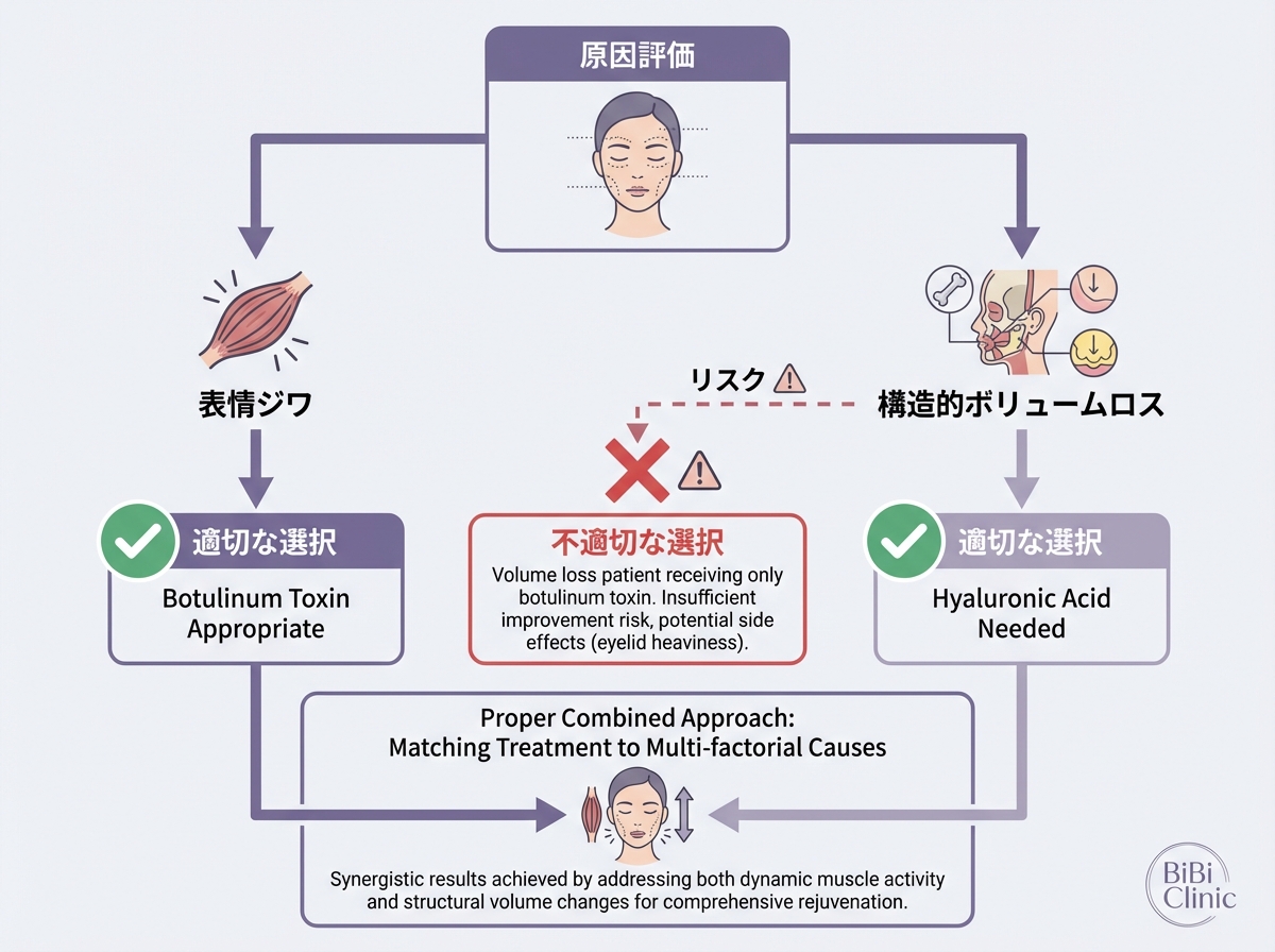 併用治療の注意点｜ボトックスとヒアルロン酸の適切な使い分け｜BiBiクリニック