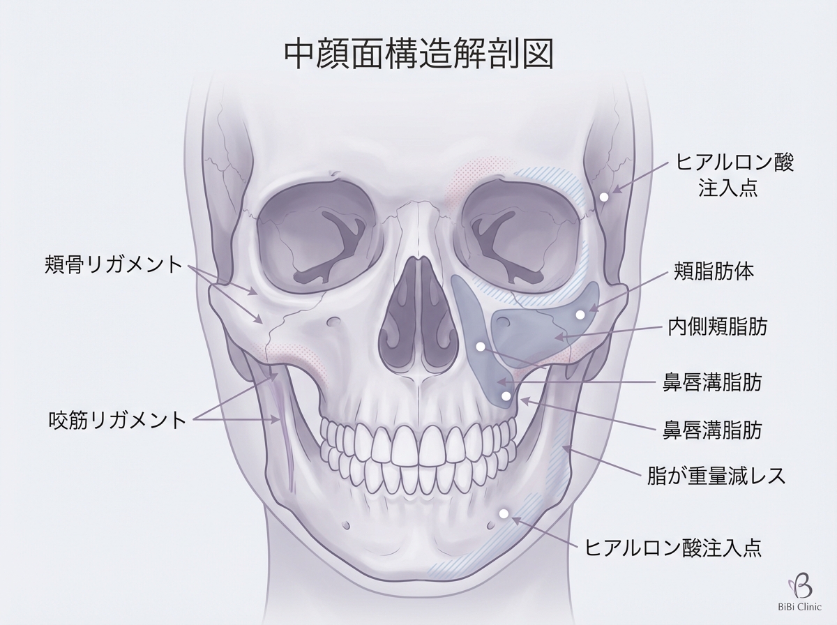 中顔面ヒアルロン酸注入による構造的ボリューム設計｜大阪・心斎橋 BiBiクリニック