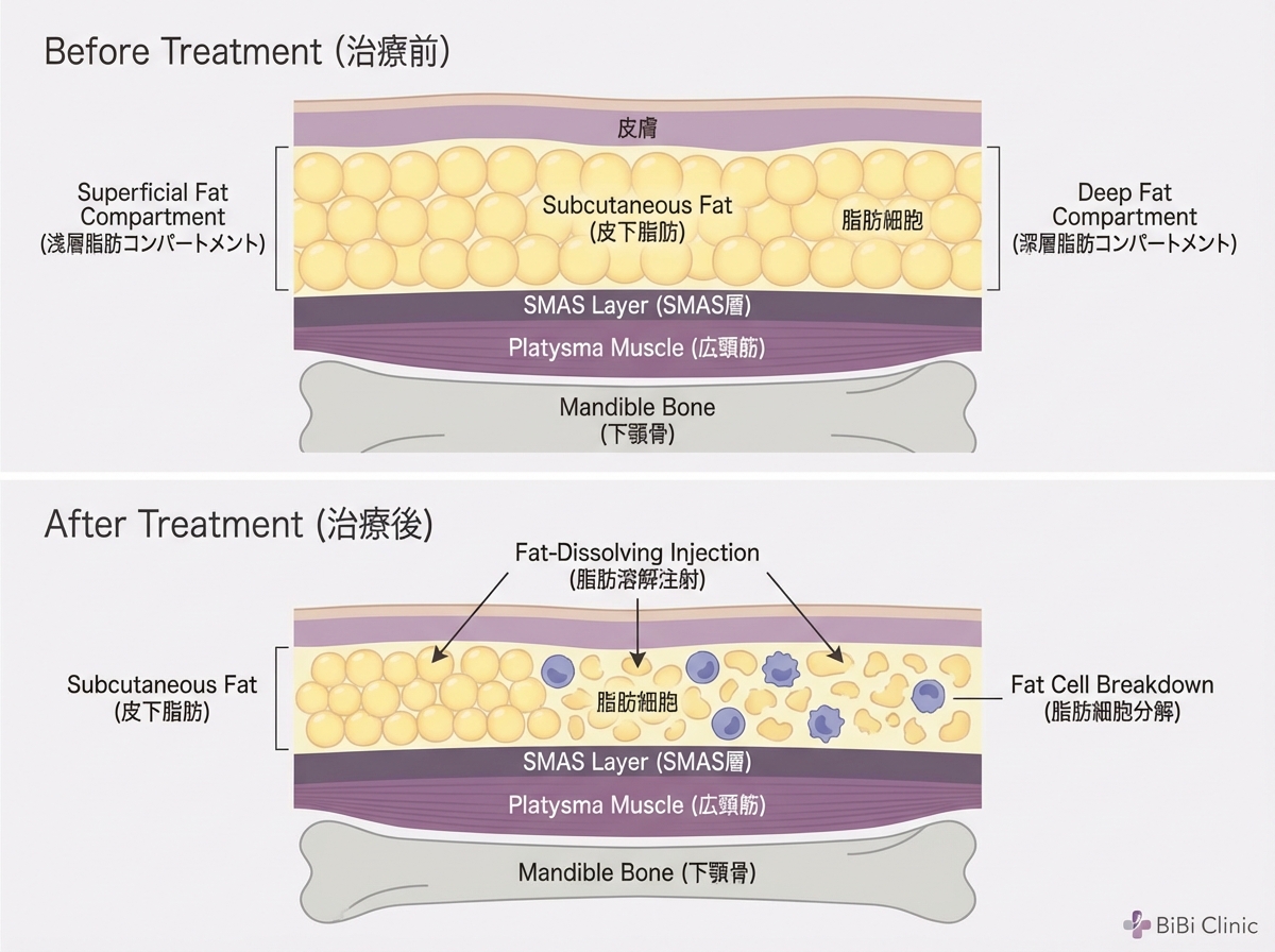 脂肪溶解注射の仕組み｜脂肪細胞への直接作用