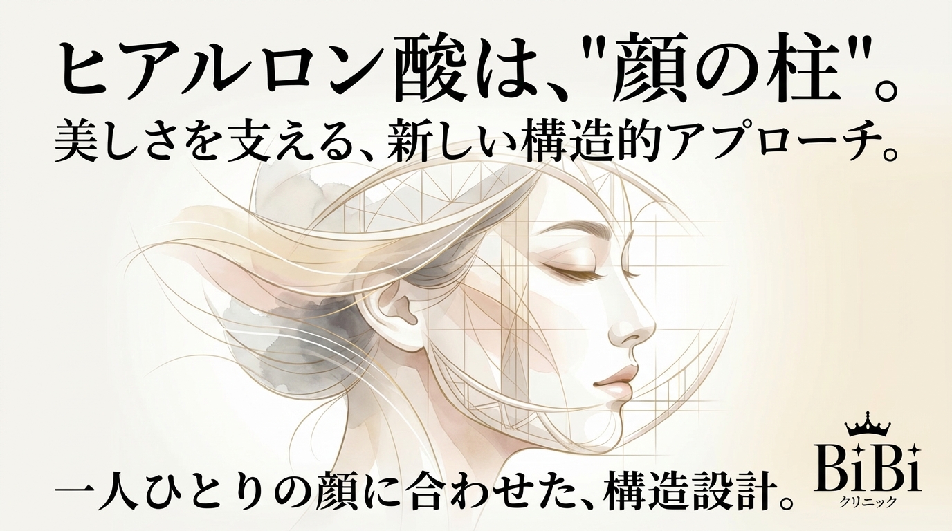 ヒアルロン酸注入の考え方｜顔の構造を支える柱として設計する若返り治療｜大阪 心斎橋BiBiクリニック