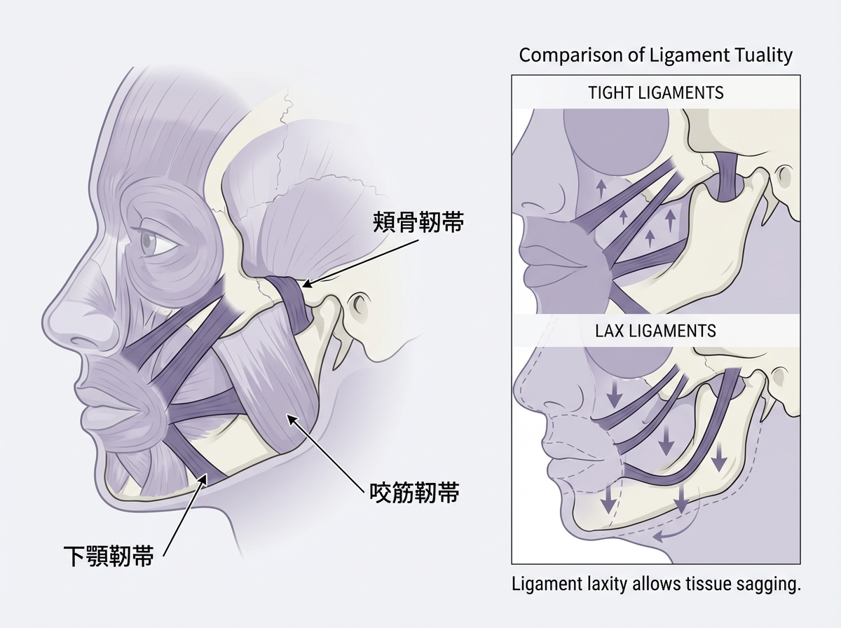 顔の靭帯構造と加齢変化｜大阪 心斎橋BiBiクリニック