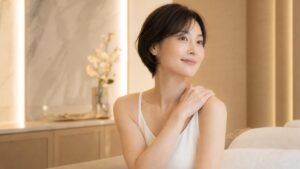 肩ボトックス（僧帽筋ボトックス）で首長く・デコルテすっきりの効果イメージ｜大阪 心斎橋BiBiクリニック