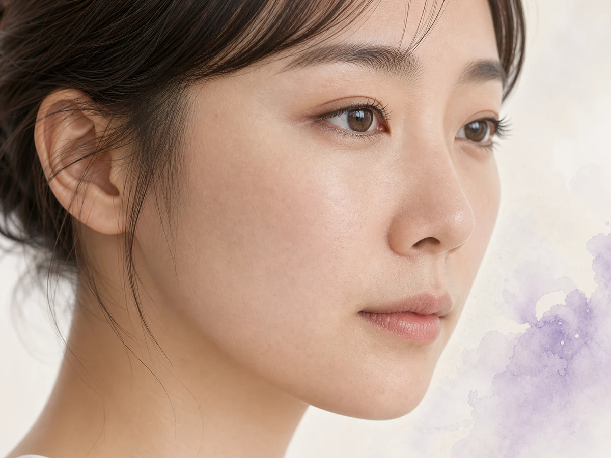 ジュベルックの相談入口として示す成人女性の頬のビジュアル